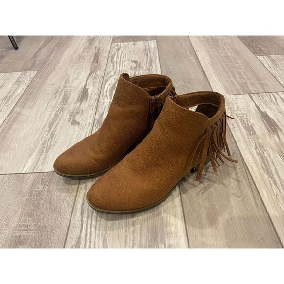 Sugar brown booties/ankle cowgirl boots, size 7 1/2 - Picture 1 of 11